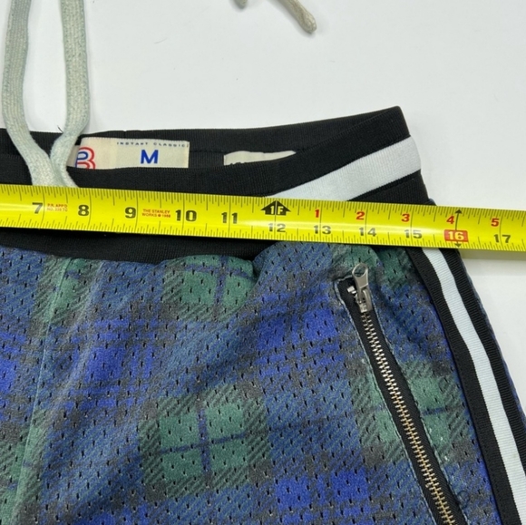 Bascom Projects 1993-XXV Men's Green & Blue Plaid Shorts Zipper Pockets … - Picture 6 of 8